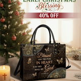 "Pure" - Matthew 5:8 Leather Handbag