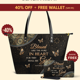 Pure - Matthew 5:8 Leather Tote Bag Deal