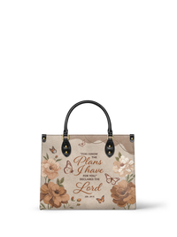 Purpose - Jeremiah 29:11 Deluxe Leather Handbag