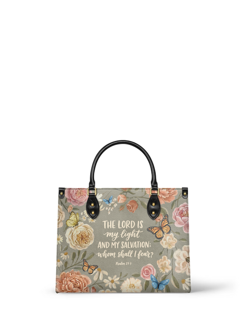 Radiance - Psalm 27:1 Deluxe Leather Handbag Pre-order