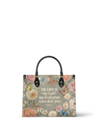 Radiance - Psalm 27:1 Deluxe Leather Handbag