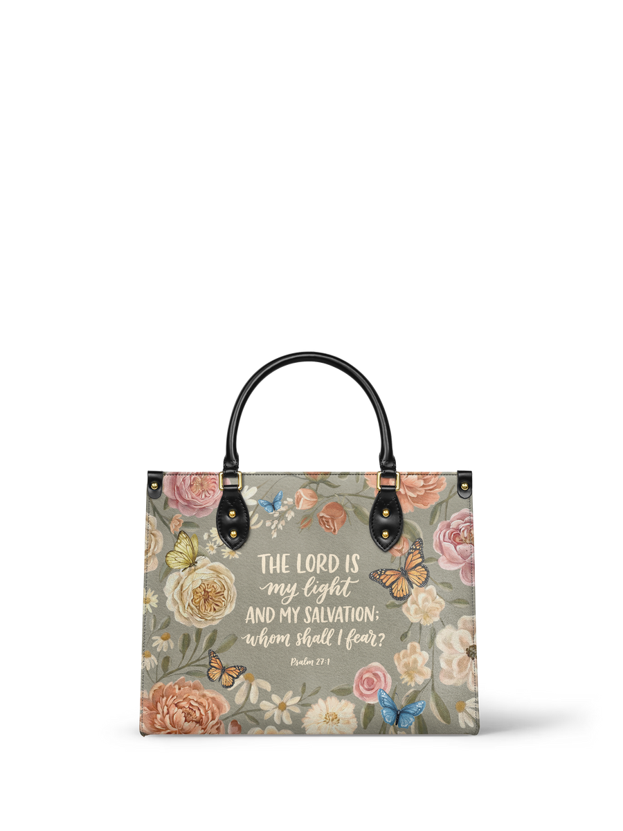 Radiance - Psalm 27:1 Deluxe Leather Handbag