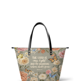 Radiance - Psalm 27:1 Leather Tote Bag Pre-order