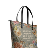 Radiance - Psalm 27:1 Leather Tote Bag Pre-order