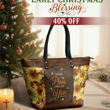 "Renew" - Jeremiah 29:11 Leather Tote Bag