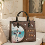 Rise - Philippians 4:13 Leather Handbag