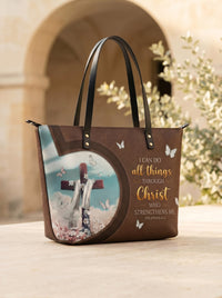 Rise - Philippians 4:13 Leather Tote Bag Deal