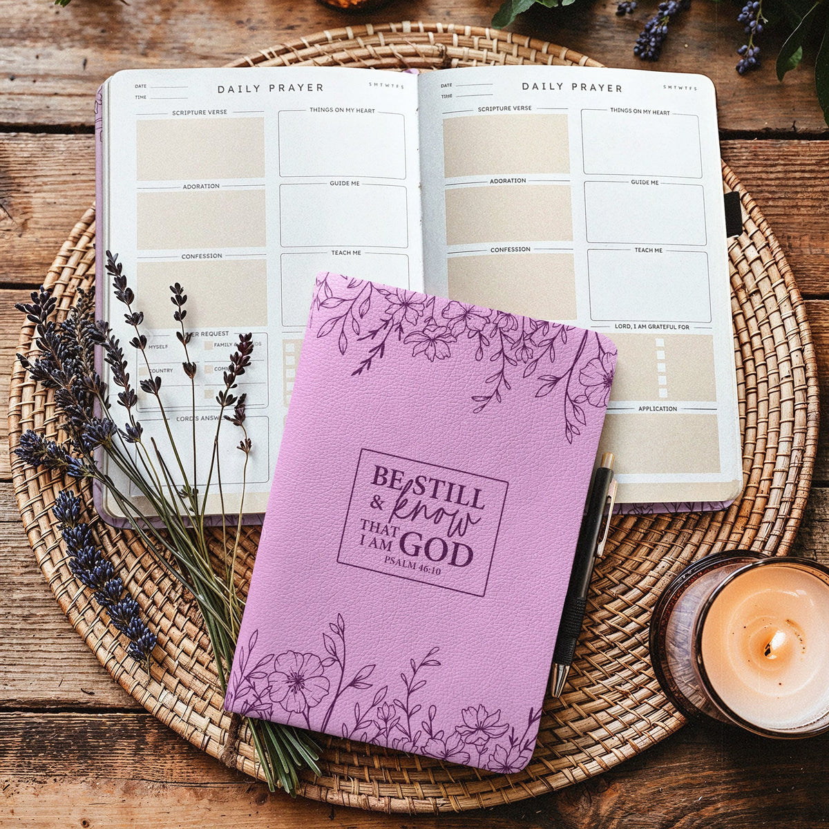 Still - Psalm 46:10 Leather Prayer Journal