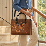 Serene - Psalm 46:10 Leather Handbag