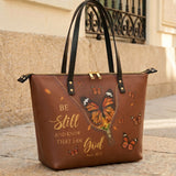 Serene - Psalm 46:10 Leather Tote Bag Deal