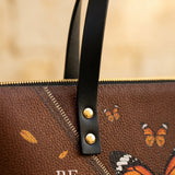 Serene - Psalm 46:10 Leather Tote Bag