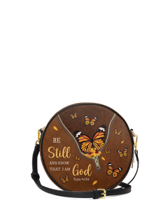 Serene - Psalm 46:10 Circle Crossbody Bag