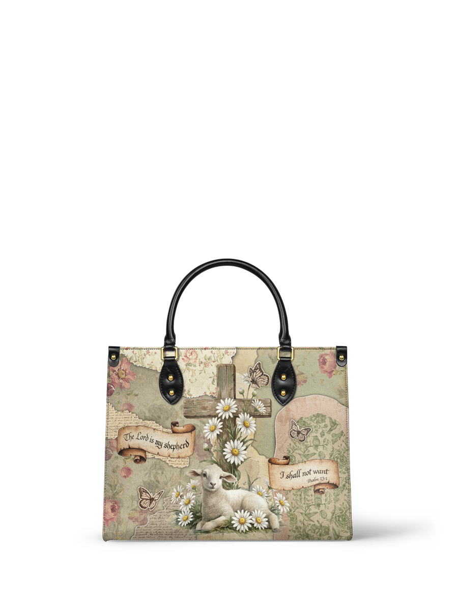 Shepherd - Psalm 23:1 Deluxe Leather Handbag