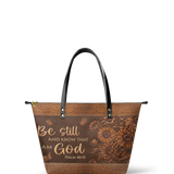 Solace - Psalm 46:10 Leather Tote Bag Pre-order