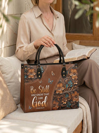 Stillness - Psalm 46:10 Leather Handbag Deal