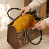 Stillness - Psalm 46:10 Leather Handbag