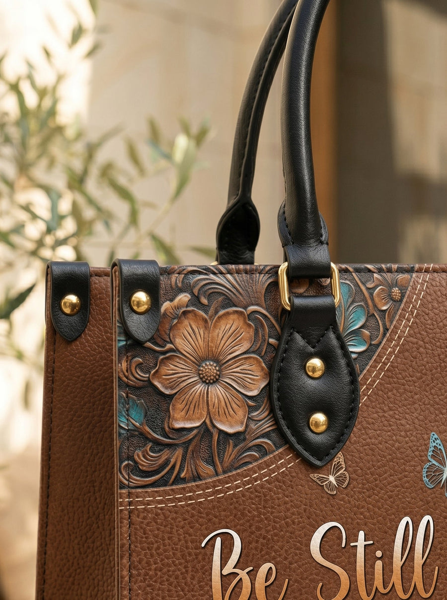 Stillness - Psalm 46:10 Leather Handbag Deal