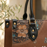 Stillness - Psalm 46:10 Leather Handbag