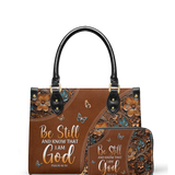 "Stillness" - Psalm 46:10 Small Leather Handbag Deal