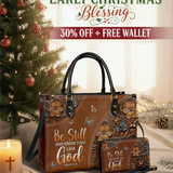 Stillness - Psalm 46:10 Leather Handbag Deal