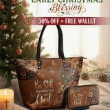Stillness - Psalm 46:10 Leather Tote Bag Deal