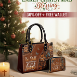 "Stillness" - Psalm 46:10 Small Leather Handbag Deal