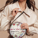 "Melody" - Psalm 118:14 Circle Crossbody Bag