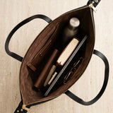 Trust - Proverbs 3:5 Leather Tote Bag
