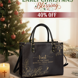 "Trust" - Proverbs 3:5 Leather Handbag