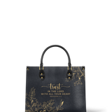 "Trust" - Proverbs 3:5 Leather Handbag