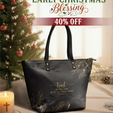 "Trust" - Proverbs 3:5 Leather Tote Bag