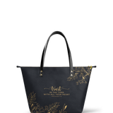 "Trust" - Proverbs 3:5 Leather Tote Bag