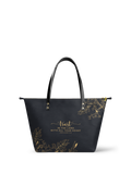 Trust - Proverbs 3:5 Leather Tote Bag