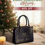 "Trust" - Proverbs 3:5 Small Leather Handbag