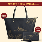 Trust - Proverbs 3:5 Leather Tote Bag Deal