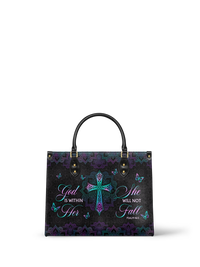 Unshaken - Psalm 46:5 Leather Handbag