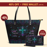 Unshaken - Psalm 46:5 Leather Tote Bag Deal