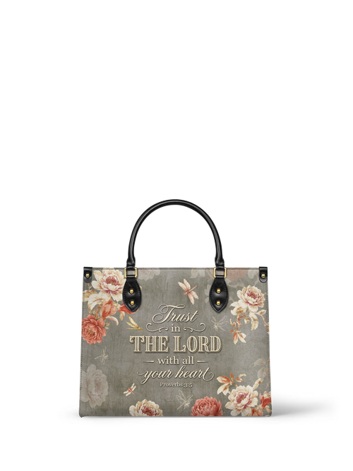 Wholehearted - Proverbs 3:5 Deluxe Leather Handbag Pre-order