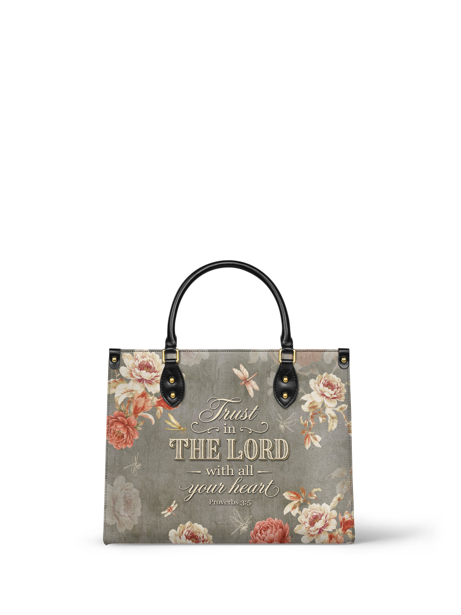 Wholehearted - Proverbs 3:5 Deluxe Leather Handbag