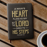 Guided - Proverbs 16:9 Leather Prayer Journal