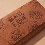 Tranquil - Psalm 46:10 Embossed Leather Wallet