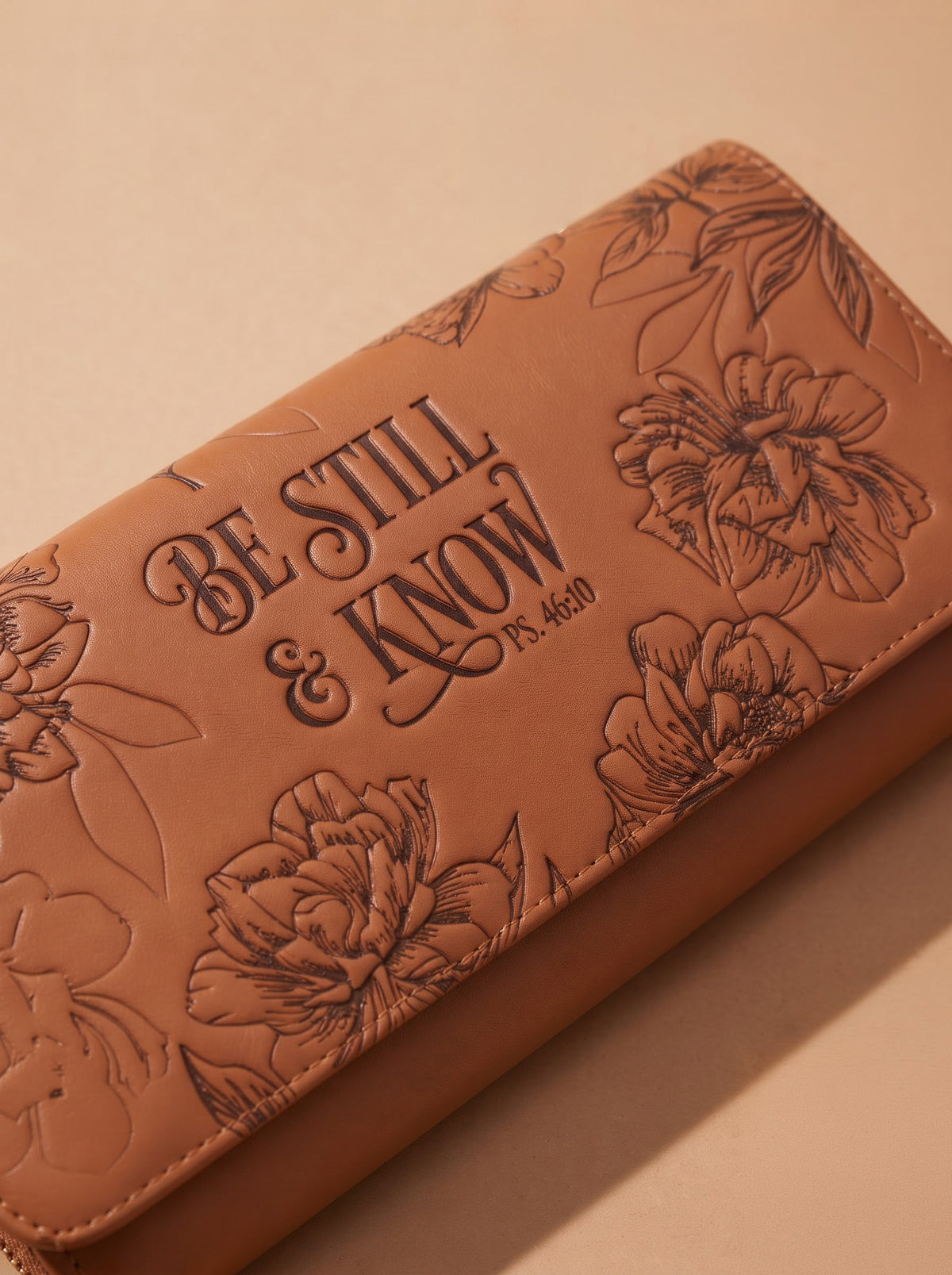 Tranquil - Psalm 46:10 Embossed Leather Wallet
