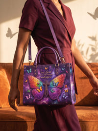 My Light - Psalm 27:1 Applique Leather Handbag Pre-order