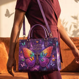 My Light - Psalm 27:1 Applique Leather Handbag