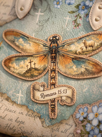 Hope Rising - Romans 15:13 Applique Leather Handbag Pre-order
