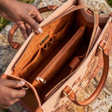 Lion of Judah - Joshua 1:9 Applique Leather Handbag