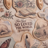 Every Promise - John 3:16 Applique Leather Handbag
