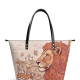 Lion of Judah - Joshua 1:9 Leather Tote Bag Preorder