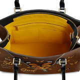 "Serene" - Psalm 46:10 Leather Handbag