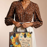 "Presence" - Psalm 46:10 Leather Handbag